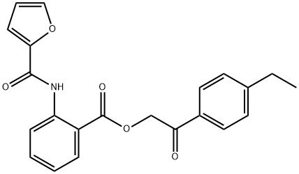 2-(4-ethylphenyl)-2-oxoethyl 2-(2-furoylamino)benzoate Struktur