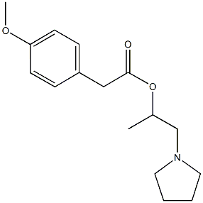 1-methyl-2-(1-pyrrolidinyl)ethyl (4-methoxyphenyl)acetate Struktur