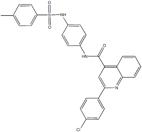 2-(4-chlorophenyl)-N-(4-{[(4-methylphenyl)sulfonyl]amino}phenyl)-4-quinolinecarboxamide Struktur