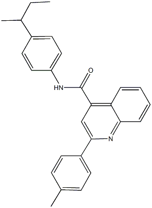 N-(4-sec-butylphenyl)-2-(4-methylphenyl)-4-quinolinecarboxamide Struktur