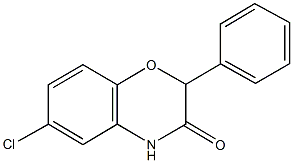 6-chloro-2-phenyl-2H-1,4-benzoxazin-3(4H)-one Struktur