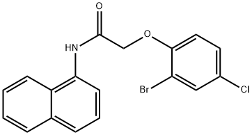 2-(2-bromo-4-chlorophenoxy)-N-(1-naphthyl)acetamide Struktur