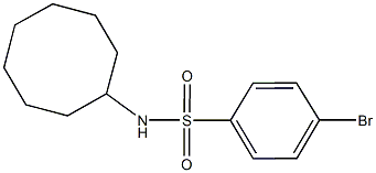 4-bromo-N-cyclooctylbenzenesulfonamide Struktur