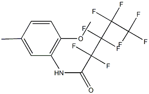 2,2,3,3,4,4,5,5,5-nonafluoro-N-(2-methoxy-5-methylphenyl)pentanamide Struktur