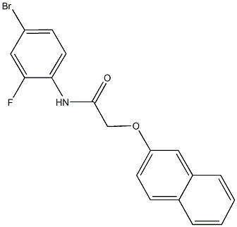 N-(4-bromo-2-fluorophenyl)-2-(2-naphthyloxy)acetamide Struktur