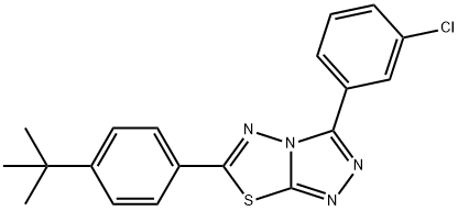 6-(4-tert-butylphenyl)-3-(3-chlorophenyl)[1,2,4]triazolo[3,4-b][1,3,4]thiadiazole Struktur