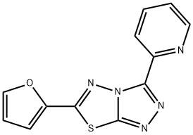 6-(2-furyl)-3-(2-pyridinyl)[1,2,4]triazolo[3,4-b][1,3,4]thiadiazole Struktur