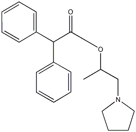 1-methyl-2-(1-pyrrolidinyl)ethyl diphenylacetate Struktur