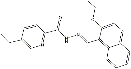 N'-[(2-ethoxy-1-naphthyl)methylene]-5-ethyl-2-pyridinecarbohydrazide Struktur