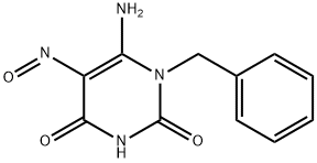 6-amino-1-benzyl-5-nitrosopyrimidine-2,4(1H,3H)-dione Struktur