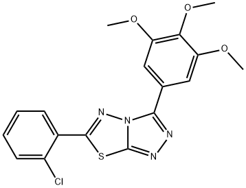 6-(2-chlorophenyl)-3-(3,4,5-trimethoxyphenyl)[1,2,4]triazolo[3,4-b][1,3,4]thiadiazole Struktur