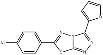 6-(4-chlorophenyl)-3-(2-furyl)[1,2,4]triazolo[3,4-b][1,3,4]thiadiazole Struktur