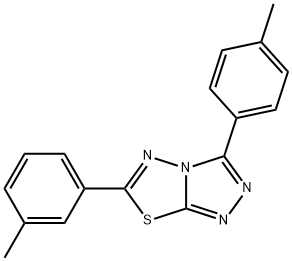 6-(3-methylphenyl)-3-(4-methylphenyl)[1,2,4]triazolo[3,4-b][1,3,4]thiadiazole Struktur