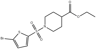 ethyl 1-[(5-bromo-2-thienyl)sulfonyl]-4-piperidinecarboxylate Struktur