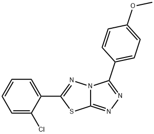 4-[6-(2-chlorophenyl)[1,2,4]triazolo[3,4-b][1,3,4]thiadiazol-3-yl]phenyl methyl ether Struktur