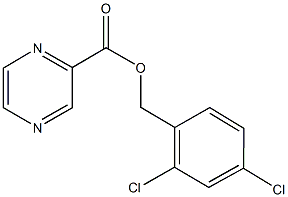 2,4-dichlorobenzyl 2-pyrazinecarboxylate Struktur