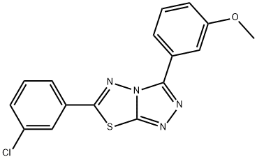 3-[6-(3-chlorophenyl)[1,2,4]triazolo[3,4-b][1,3,4]thiadiazol-3-yl]phenyl methyl ether Struktur