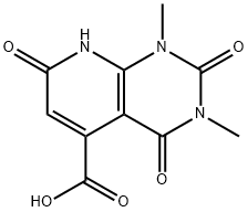 1,3-dimethyl-2,4,7-trioxo-1,2,3,4,7,8-hexahydropyrido[2,3-d]pyrimidine-5-carboxylic acid Struktur