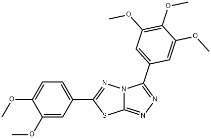 6-(3,4-dimethoxyphenyl)-3-(3,4,5-trimethoxyphenyl)[1,2,4]triazolo[3,4-b][1,3,4]thiadiazole Struktur