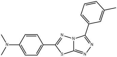 N,N-dimethyl-N-{4-[3-(3-methylphenyl)[1,2,4]triazolo[3,4-b][1,3,4]thiadiazol-6-yl]phenyl}amine Struktur