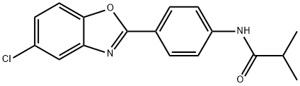 N-[4-(5-chloro-1,3-benzoxazol-2-yl)phenyl]-2-methylpropanamide Struktur