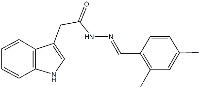 N'-(2,4-dimethylbenzylidene)-2-(1H-indol-3-yl)acetohydrazide Struktur