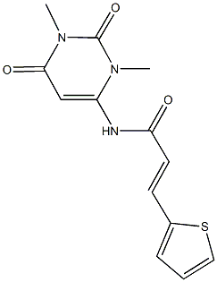 N-(1,3-dimethyl-2,6-dioxo-1,2,3,6-tetrahydro-4-pyrimidinyl)-3-(2-thienyl)acrylamide Struktur