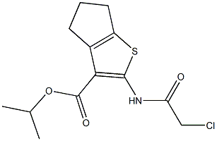 isopropyl 2-[(chloroacetyl)amino]-5,6-dihydro-4H-cyclopenta[b]thiophene-3-carboxylate Struktur