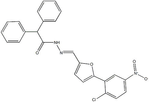 N'-[(5-{2-chloro-5-nitrophenyl}-2-furyl)methylene]-2,2-diphenylacetohydrazide Struktur