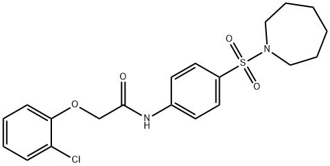 N-[4-(1-azepanylsulfonyl)phenyl]-2-(2-chlorophenoxy)acetamide Struktur