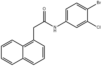 N-(4-bromo-3-chlorophenyl)-2-(1-naphthyl)acetamide Struktur