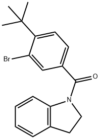 1-(3-bromo-4-tert-butylbenzoyl)indoline Struktur