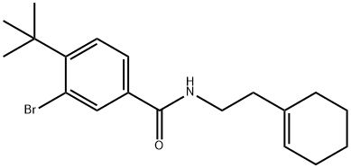 3-bromo-4-tert-butyl-N-[2-(1-cyclohexen-1-yl)ethyl]benzamide Struktur