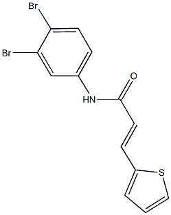 N-(3,4-dibromophenyl)-3-(2-thienyl)acrylamide Struktur