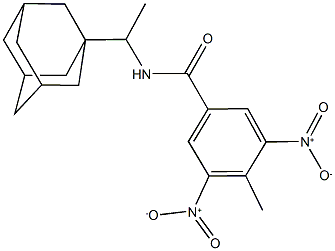 N-[1-(1-adamantyl)ethyl]-3,5-dinitro-4-methylbenzamide Struktur