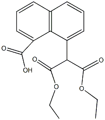 8-[2-ethoxy-1-(ethoxycarbonyl)-2-oxoethyl]-1-naphthoic acid Struktur