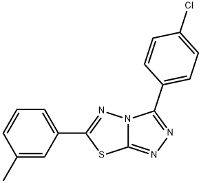 3-(4-chlorophenyl)-6-(3-methylphenyl)[1,2,4]triazolo[3,4-b][1,3,4]thiadiazole Struktur