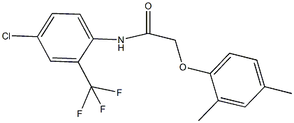 N-[4-chloro-2-(trifluoromethyl)phenyl]-2-(2,4-dimethylphenoxy)acetamide Struktur