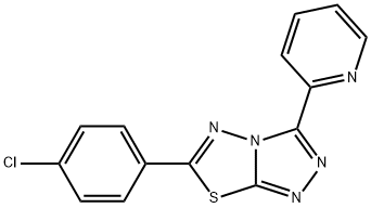 6-(4-chlorophenyl)-3-(2-pyridinyl)[1,2,4]triazolo[3,4-b][1,3,4]thiadiazole Struktur