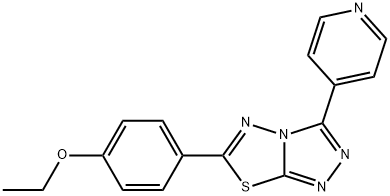 ethyl 4-[3-(4-pyridinyl)[1,2,4]triazolo[3,4-b][1,3,4]thiadiazol-6-yl]phenyl ether Struktur