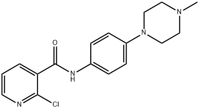 2-chloro-N-[4-(4-methyl-1-piperazinyl)phenyl]nicotinamide Struktur