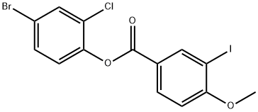 4-bromo-2-chlorophenyl 3-iodo-4-methoxybenzoate Struktur