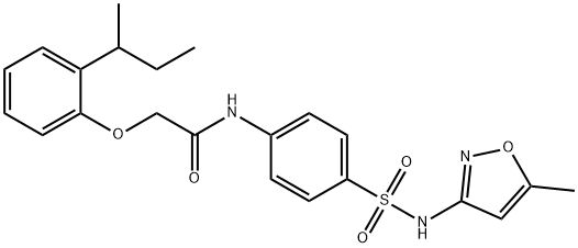 2-(2-sec-butylphenoxy)-N-(4-{[(5-methyl-3-isoxazolyl)amino]sulfonyl}phenyl)acetamide Struktur