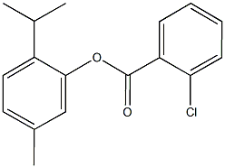 2-isopropyl-5-methylphenyl 2-chlorobenzoate Struktur