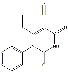 6-ethyl-2,4-dioxo-1-phenyl-1,2,3,4-tetrahydropyrimidine-5-carbonitrile Struktur