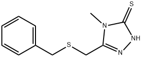 5-[(benzylsulfanyl)methyl]-4-methyl-4H-1,2,4-triazole-3-thiol Struktur