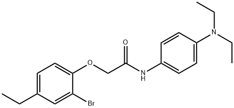 2-(2-bromo-4-ethylphenoxy)-N-[4-(diethylamino)phenyl]acetamide Struktur