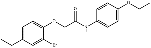 2-(2-bromo-4-ethylphenoxy)-N-(4-ethoxyphenyl)acetamide Struktur