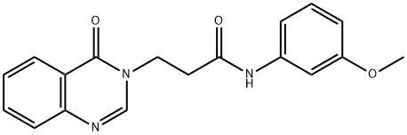 N-(3-methoxyphenyl)-3-(4-oxo-3(4H)-quinazolinyl)propanamide Struktur