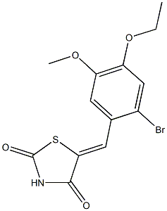 5-(2-bromo-4-ethoxy-5-methoxybenzylidene)-1,3-thiazolidine-2,4-dione Struktur